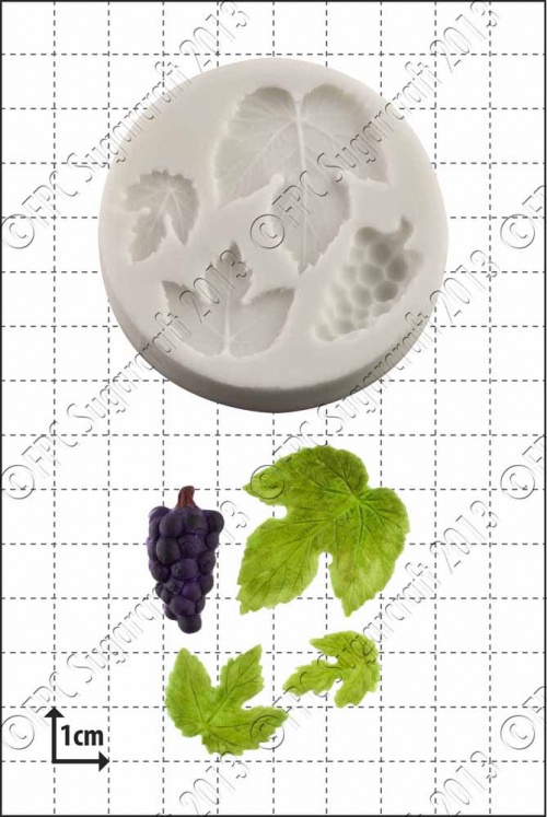 'Grape & Vine Leaves' Silicone Mould